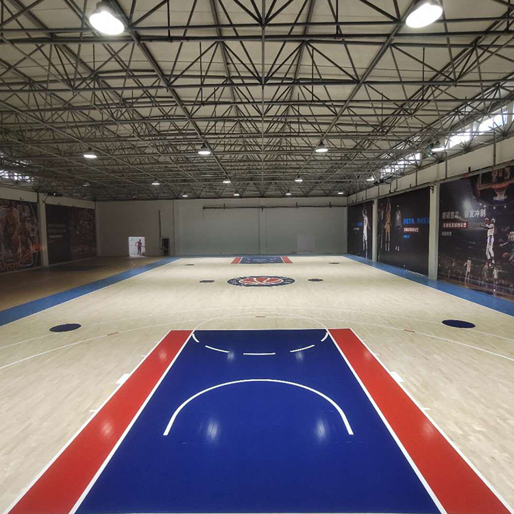 枫木体育馆篮球木地板安装